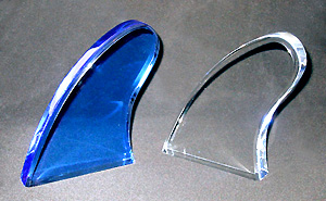 Acrylic Surfboard Fin Trophy
